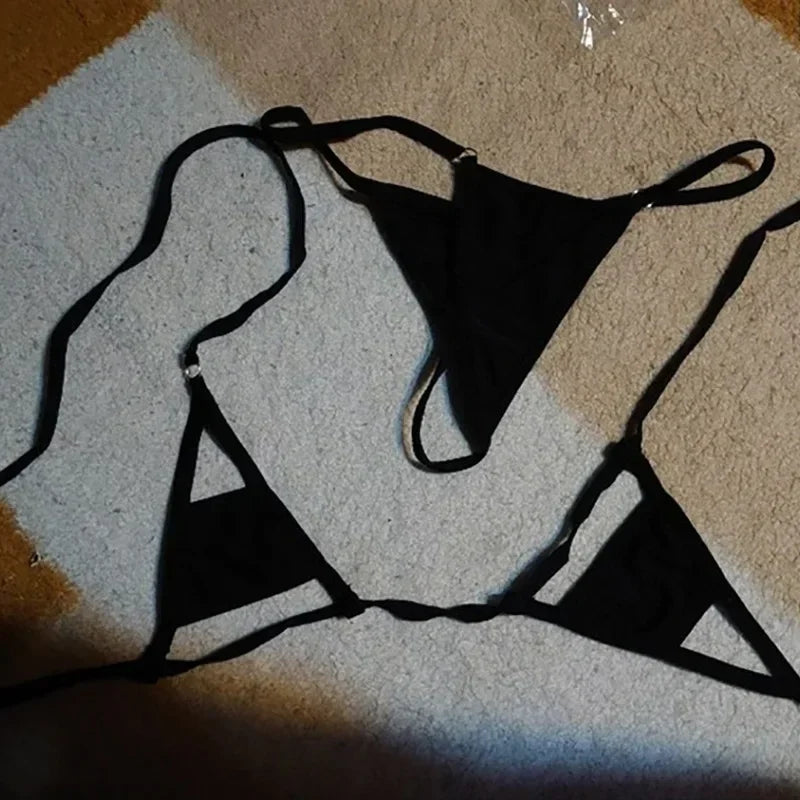 2 Piece Triangle Bikini Top Micro Mini Bikini Minimal Cover Swimwear Thong Micro Swimsuit Bathers Bathing Suits The Clothing Company Sydney