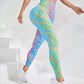 3D Print Tie Dye Sports Women Seamless High Waist Fitness Push Up Leggings Gym Clothing Workout Tights Pants