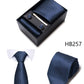 4 Piece Tie Handkerchief Cufflink Set For Men Necktie Holiday Gift Box Blue Gold Suit Accessories Slim Wedding Set The Clothing Company Sydney