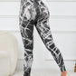 Women's 3D Print Tie Dye Sports Seamless High Waist Fitness Push Up Leggings Gym Clothing Workout Tights Pants