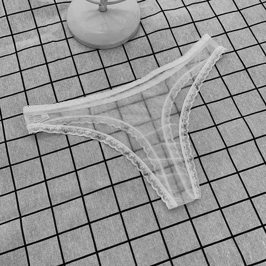 Transparent Thong Panties Women Lace See Through Mesh Bottom Seamless Low-rise T-pants Underwear The Clothing Company Sydney