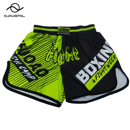 Thai Boxing Shorts Printed MMA Muay Thai Men's Shorts Kickboxing Pants Kids Women Martial Arts Grappling Fight Wear