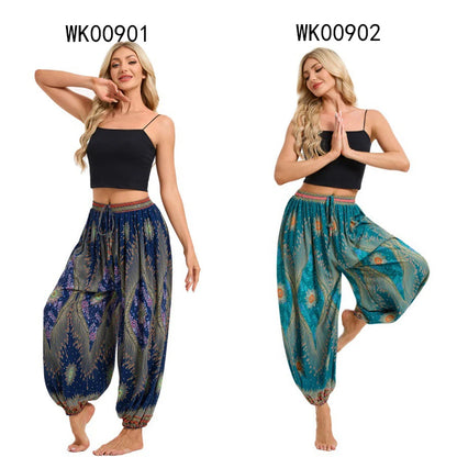 Boho Yoga Pants Women Hippie Harem Printed Dye High Waist Beach Wear The Clothing Company Sydney