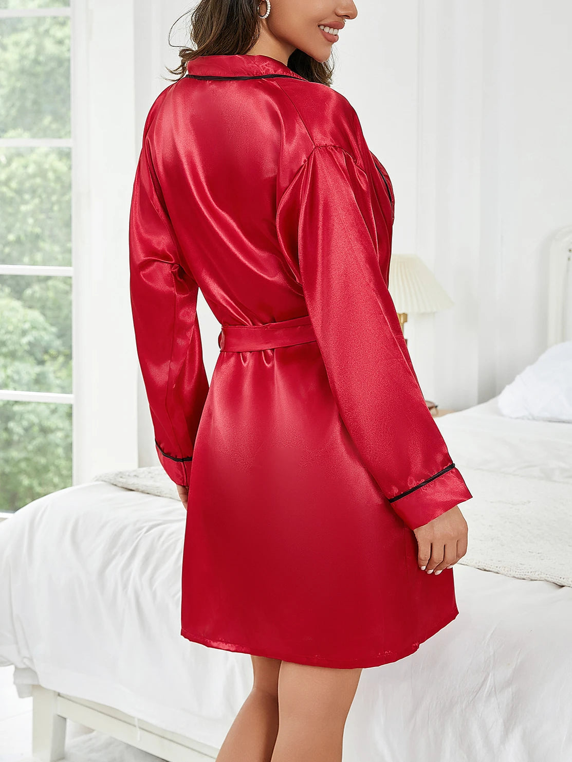 Womens Summer Thin Home Sleepwear Casual Bathrobe Fashion Nightwear Short Robe The Clothing Company Sydney