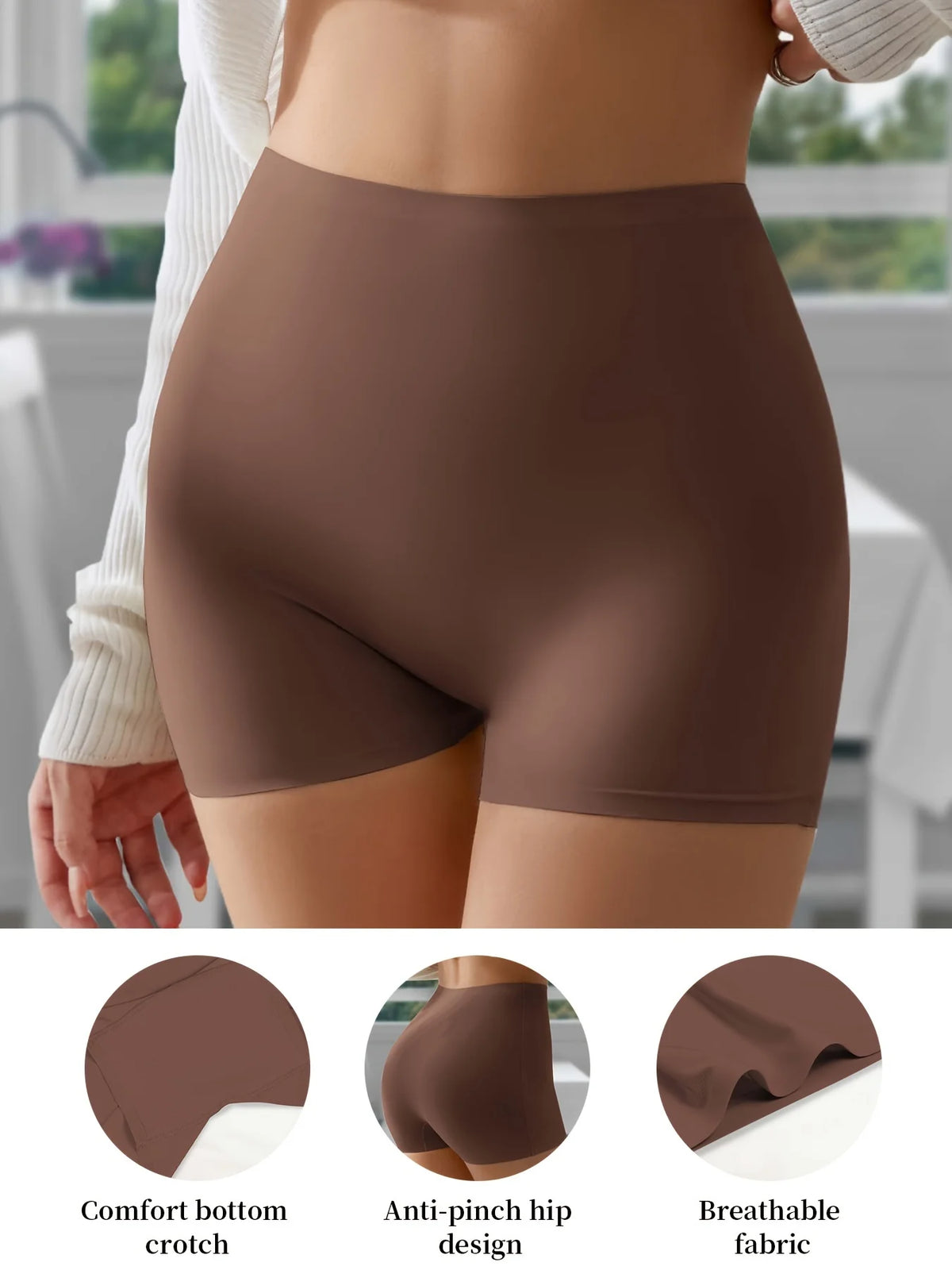 Women's Seamless Ice Silk Solid Biker Leggings Sports Yoga Pants Shorts