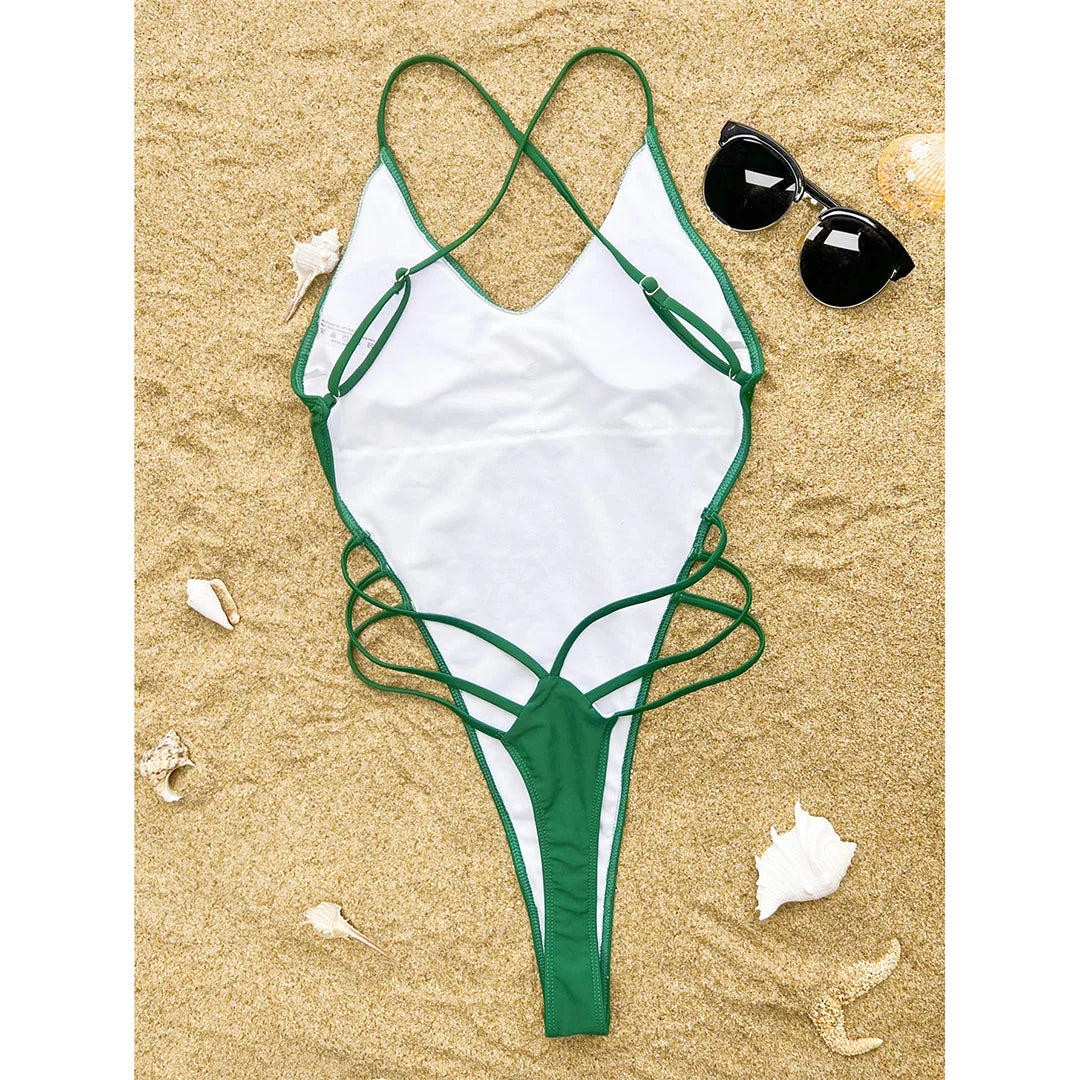 Extreme Mini Micro Thong Strap Swimwear One Piece Swimsuit Backless Monokini Bather Bathing Suit The Clothing Company Sydney