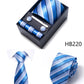 4 Piece Tie Handkerchief Cufflink Set For Men Necktie Holiday Gift Box Blue Gold Suit Accessories Slim Wedding Set The Clothing Company Sydney