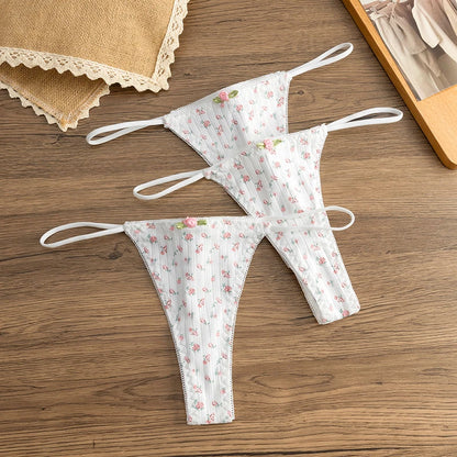 Women's Panties Printed Bikini Lingerie Fashion Lingerie G String Breathable Underwear