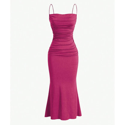 Women's Party Maxi Spaghetti Strap Elegant Slim Evening Wedding Guest Multi-Color Summer Milkmaid Dresses The Clothing Company Sydney