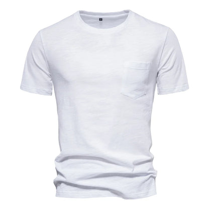 100% Cotton Men's T-shirt Casual Soft Fitness Summer T-shirts O-Neck Short Sleeve Top