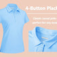 Summer UPF 50+ Short Sleeve Shirts Women's Sun Protection T-shirts Quick Dry 4 Buttons Tennis Workout Tee Golf Pullovers The Clothing Company Sydney