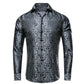 Hi-Tie Long Sleeve Silk Shirts for Men Suit Dress Outwear Male Slim Wedding Floral Paisley Gold Blue Red The Clothing Company Sydney