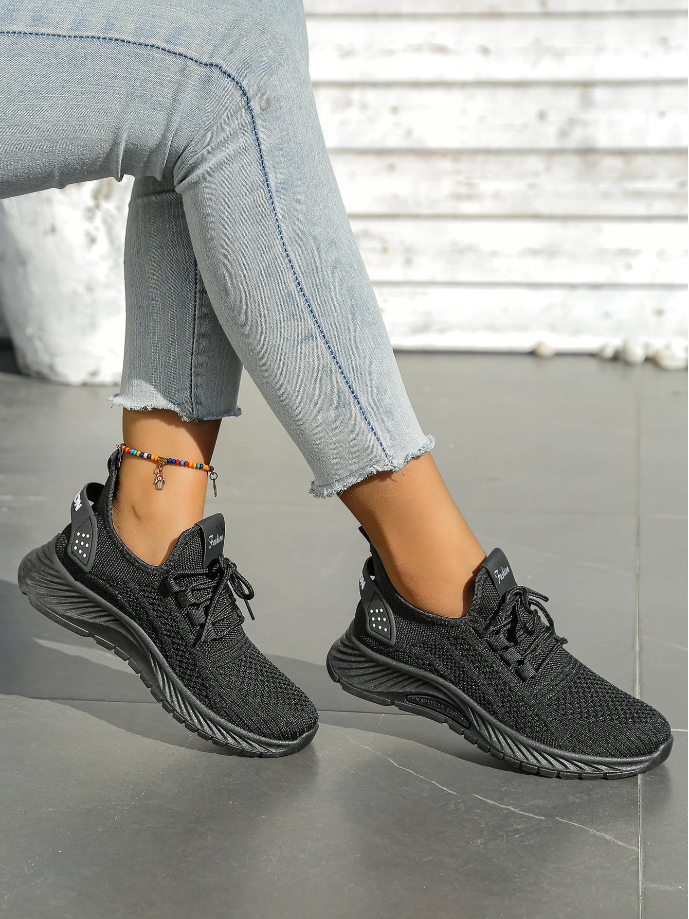 Women's Fall Casual Sneakers – Fly Weave, Lace-Up The Clothing Company Sydney