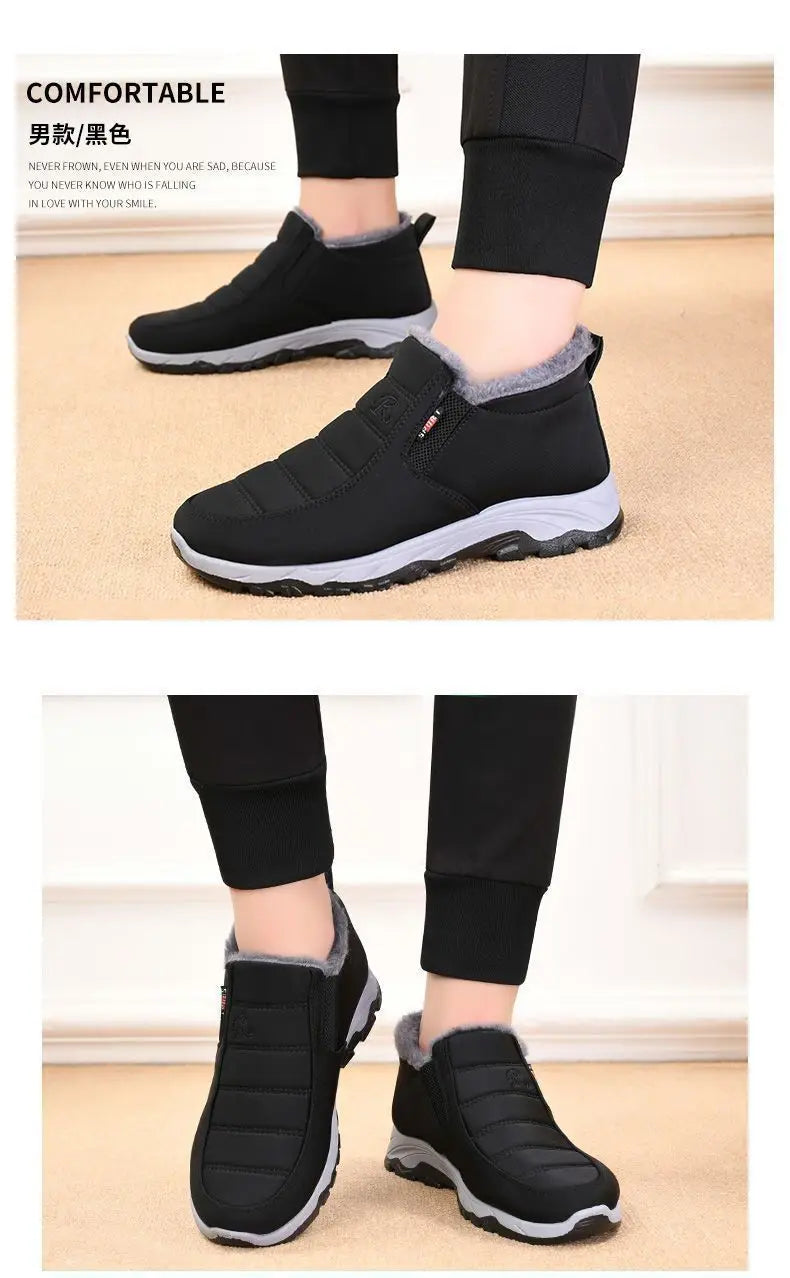 Men's Autumn Winter Casual Cotton Warm Wear Resistant Chunky Sole Shoes