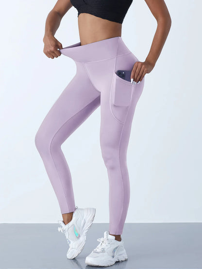 High Waist Women's Leggings Stretch Yoga Pants Tights With Pockets Push Up Fitness Running Sportswear