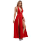 Womens Nightclub Deep V Neck Halter Backless Sleeveless Front High Split High Waist Coquette Clubwear Dress The Clothing Company Sydney