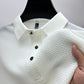 Summer Men's Lop-up Hollow Short-sleeved Polo Shirt Ice Silk Breathable Business Fashion T-Shirt Male Top The Clothing Company Sydney