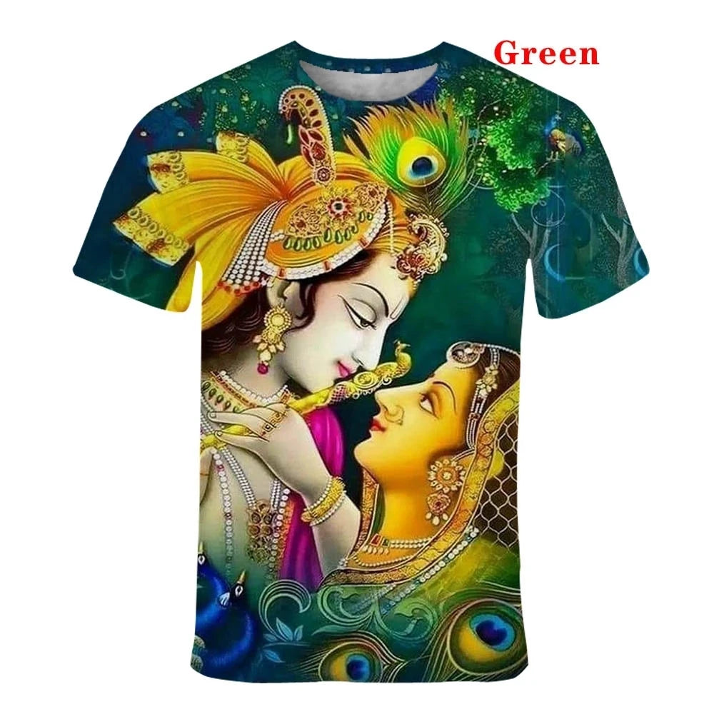 Summer Men Women 3D Print Hindu God Lord Shiva Cool Fashion T Shirt Short Sleeve T-shirt Tops