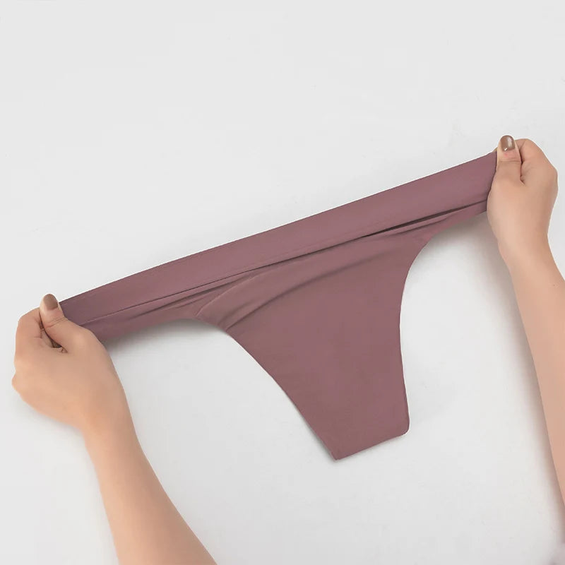 5 Pack Plus Size Seamless Thong Menstrual Panties Absorbency Period Underwear Leak Proof G-String Pants