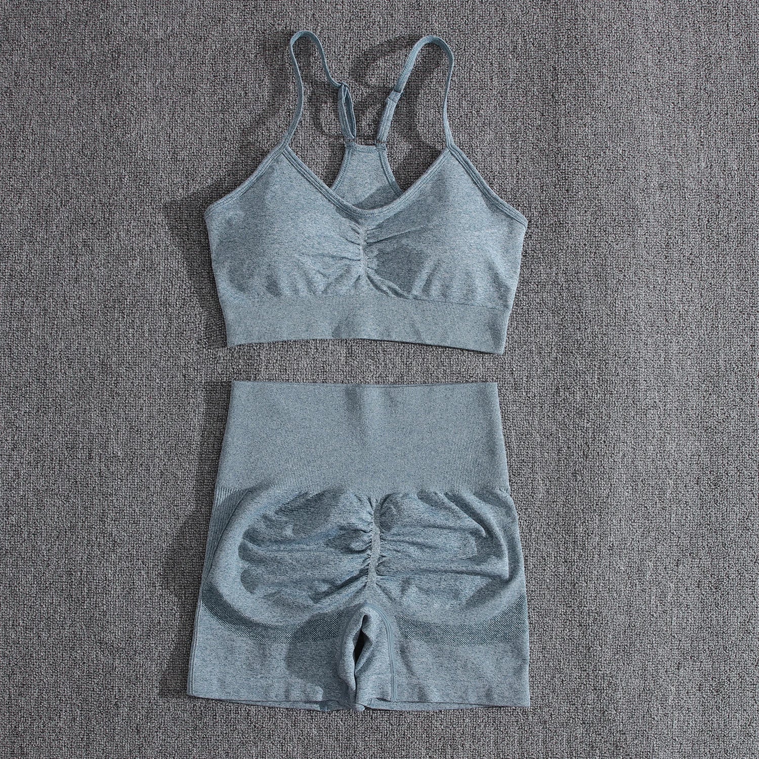 Womens Two Piece Set Peach Shorts Trackuists Gym Yoga Running Halter Fitness Shorts Push Up Bra Top Set The Clothing Company Sydney