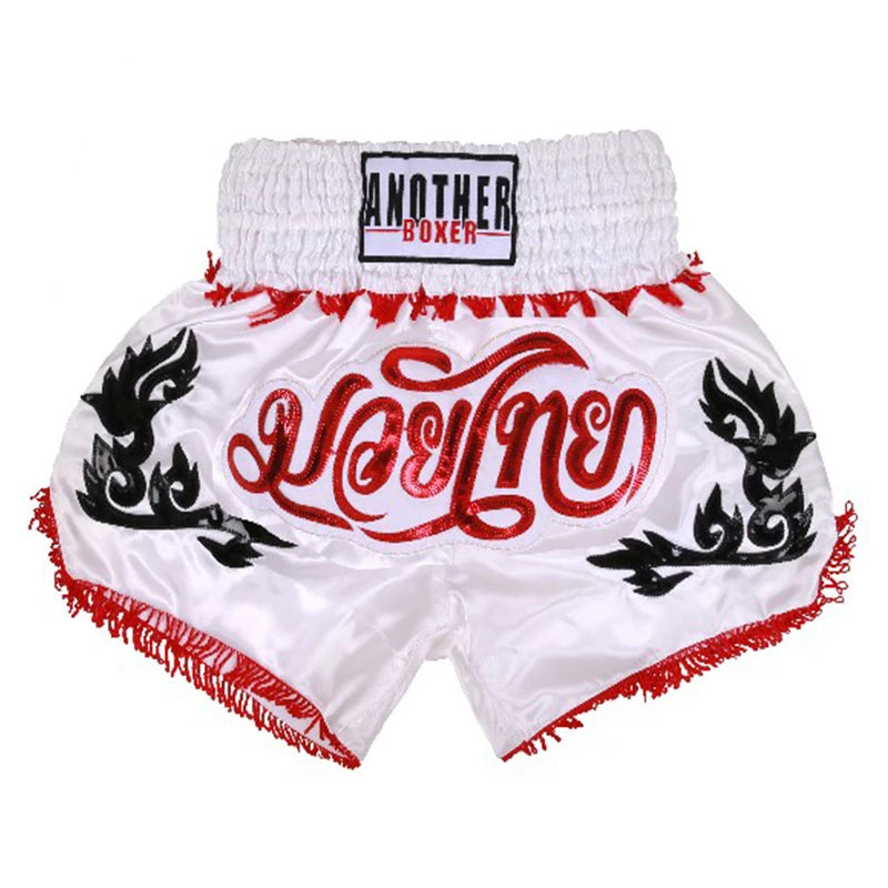 Men's Boxing Shorts Kickboxing Muay Thai Women Kids Martial Arts Training Team Clothes Gym Grappling BJJ Cage Fight Pants