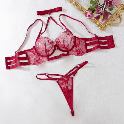 5 Piece Lingеrie Set Halter Bra Push Up Underwear G String Costume Fantasy Intimate Outfits The Clothing Company Sydney