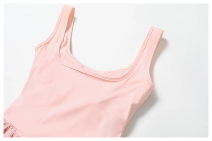 Two-piece Sports Dress Women's Anti Glare Yoga Jumpsuit Outdoor Running Fitness Tennis Skirt Workout Rompers Yoga Set