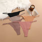 3 Pack Women Seamless Thongs Low Waist Bikini Panties Female Underpants T-back Underwear