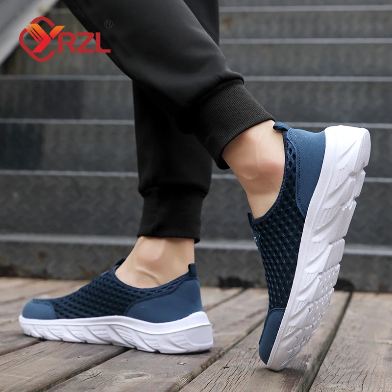 Lightweight Casual Breathable Slip on Male Casual Sneakers Anti-slip Men's Flats Outdoor Walking Shoes The Clothing Company Sydney