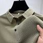 Summer Men's Lop-up Hollow Short-sleeved Polo Shirt Ice Silk Breathable Business Fashion T-Shirt Male Top The Clothing Company Sydney