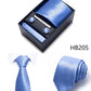 4 Piece Tie Handkerchief Cufflink Set For Men Necktie Holiday Gift Box Blue Gold Suit Accessories Slim Wedding Set The Clothing Company Sydney