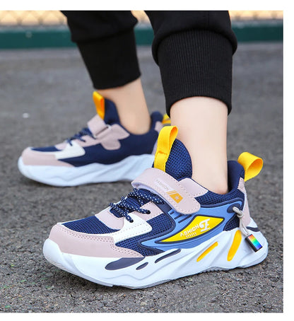Kids Children Boys Mesh Sports Running Shoes Breathable Non-slip For Girls Casual Running Walking Sneakers