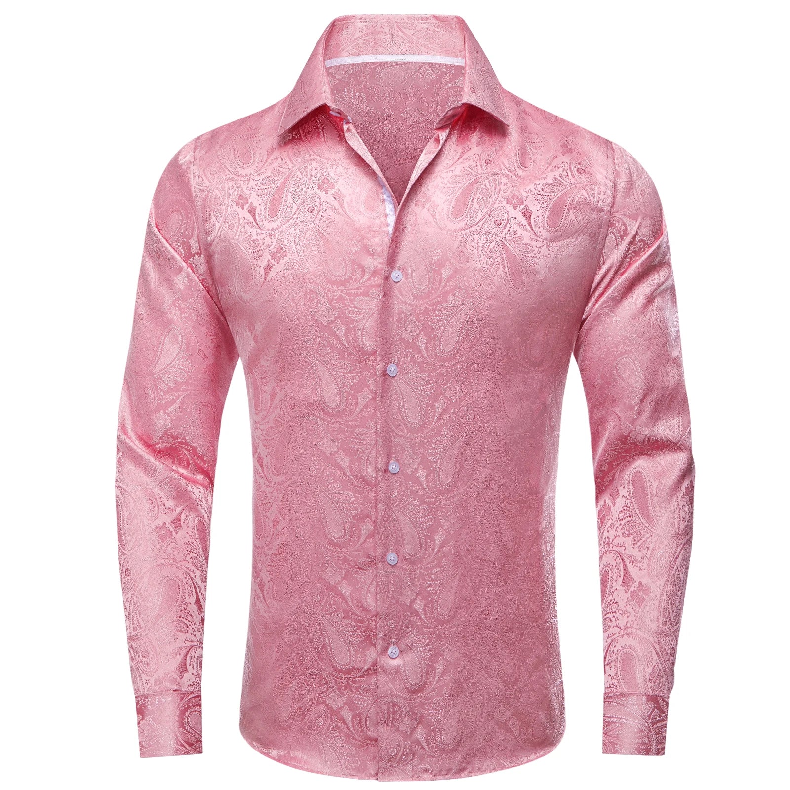 Men's Paisley Teal Blue Pink Grey Shirts Long Sleeve Dress Shirt Blouse for Male Wedding Party Banquet Office Dress Shirt The Clothing Company Sydney