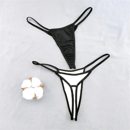 2 Pack Cotton Seamless Thong Open Hip T-back Underwear Elastic Panties Ladies Breathable G-String Briefs The Clothing Company Sydney