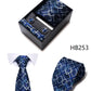 4 Piece Tie Handkerchief Cufflink Set For Men Necktie Holiday Gift Box Blue Gold Suit Accessories Slim Wedding Set The Clothing Company Sydney