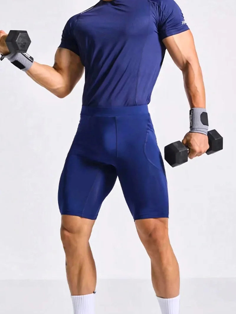 Men's Bodybuilding Shorts Gym Running Leggings Male Joggings Elastic Compressions Sweatpant Football Basketball Tights Shorts