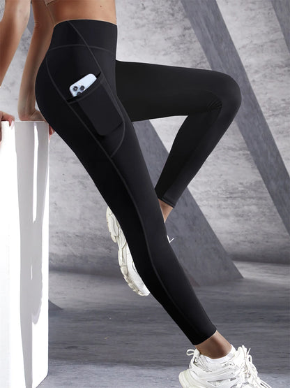 High Waist Women's Leggings Stretch Yoga Pants Tights With Pockets Push Up Fitness Running Sportswear
