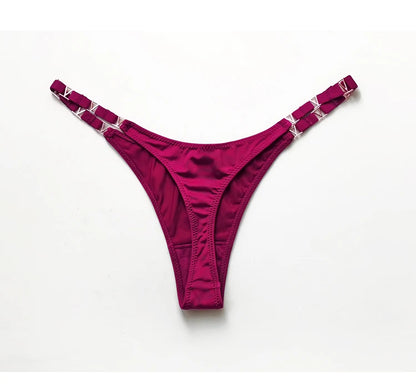 Seamless Thong Women Underwear Briefs Panties Zebra Flower Low Rise Metal Buckle G String Undies