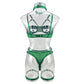 5-Piece Costume Hollow Underwear Sensual Open Bra Outfits Lingerie Set