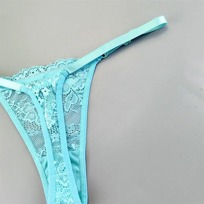 3 Pack Adjustable Transparent Thong Panties Womens Lace Underwear Low Waist T-back String Underpants The Clothing Company Sydney