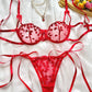 Heart Shaped Embroidery 2 Piece Lace Lineries Outfit Set The Clothing Company Sydney