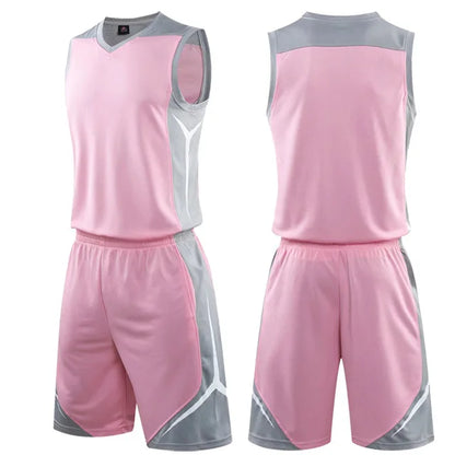 2 Piece Sportswear Basketball Jersey Shorts Set Blank custom Men Women Kids Basketball Uniforms
