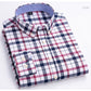 Men's Versatile Casual Checkered Oxford Cotton Shirts Single Pocket Long Sleeve Standard-fit Button Down Gingham Striped Shirt The Clothing Company Sydney