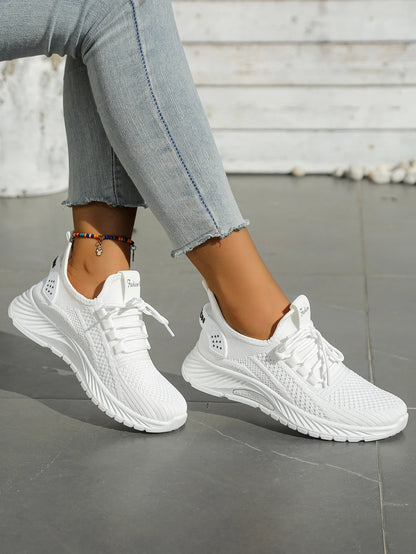 Women's Fall Casual Sneakers – Fly Weave, Lace-Up The Clothing Company Sydney