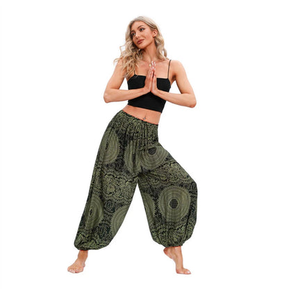 Boho Yoga Pants Women Hippie Harem Printed Dye High Waist Beach Wear The Clothing Company Sydney
