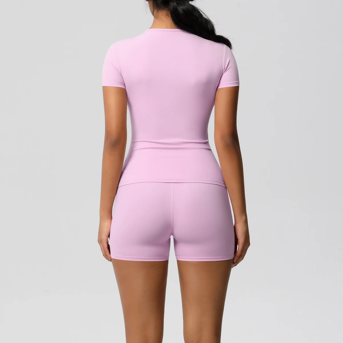 Workout Sportswear 2 Piece Piece Female Yoga Shirt Push Up Workout Clothes Outdoors Sport  High Waist  Fitness Sport Shorts