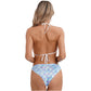 Women's Mermaid Print Swimsuit Bikini Bathing Suit Halter Sponge Pad Bra and Drawstring Briefs Beach Pool Surfing Swimwear