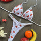 Swimwear Cherry Print Thong Bikini Set Thong Swimsuit Two Piece Bathing Suit Beach Wear The Clothing Company Sydney