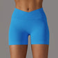 Crossover Waist Women Sport Shorts Yoga Shorts Gym Workout Running High Waist Yoga Shorts Push Up Hip Seamless Fitness Shorts The Clothing Company Sydney