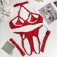 4 Piece Tassel Lingerie Bra Intimate Panties Outfit Sets